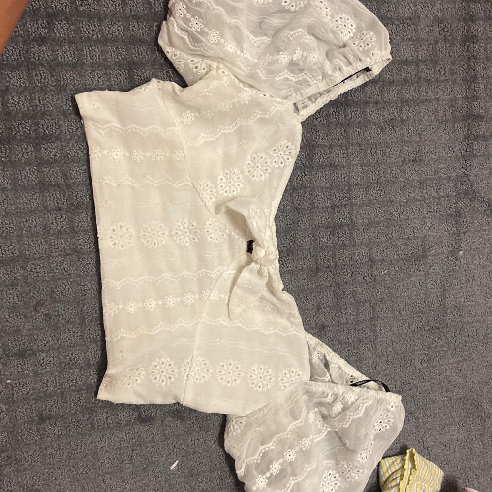forever 21 medium white crop top